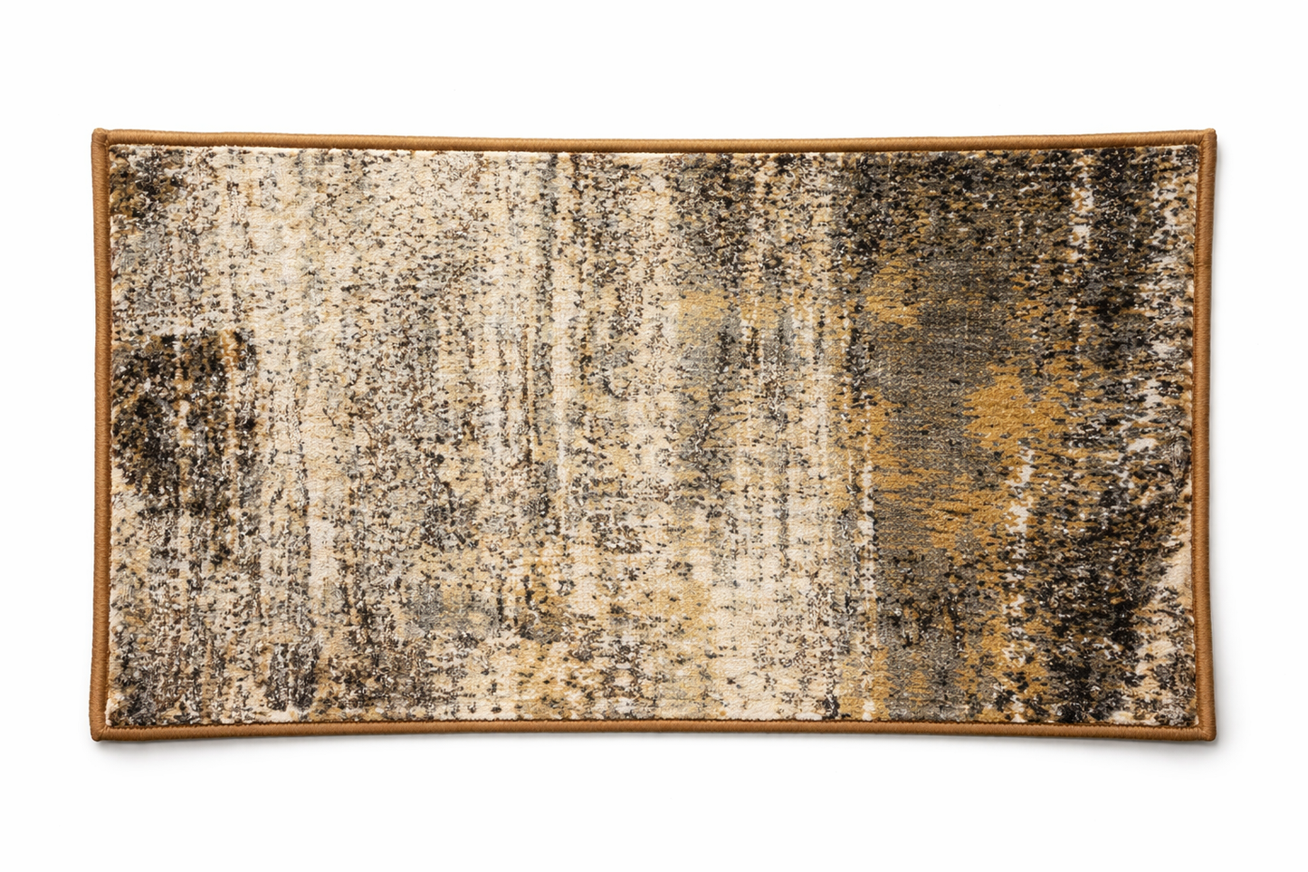 VIMORÈ Rustic Blend Designer Floor Mat – Beige, Brown & Charcoal Abstract Texture