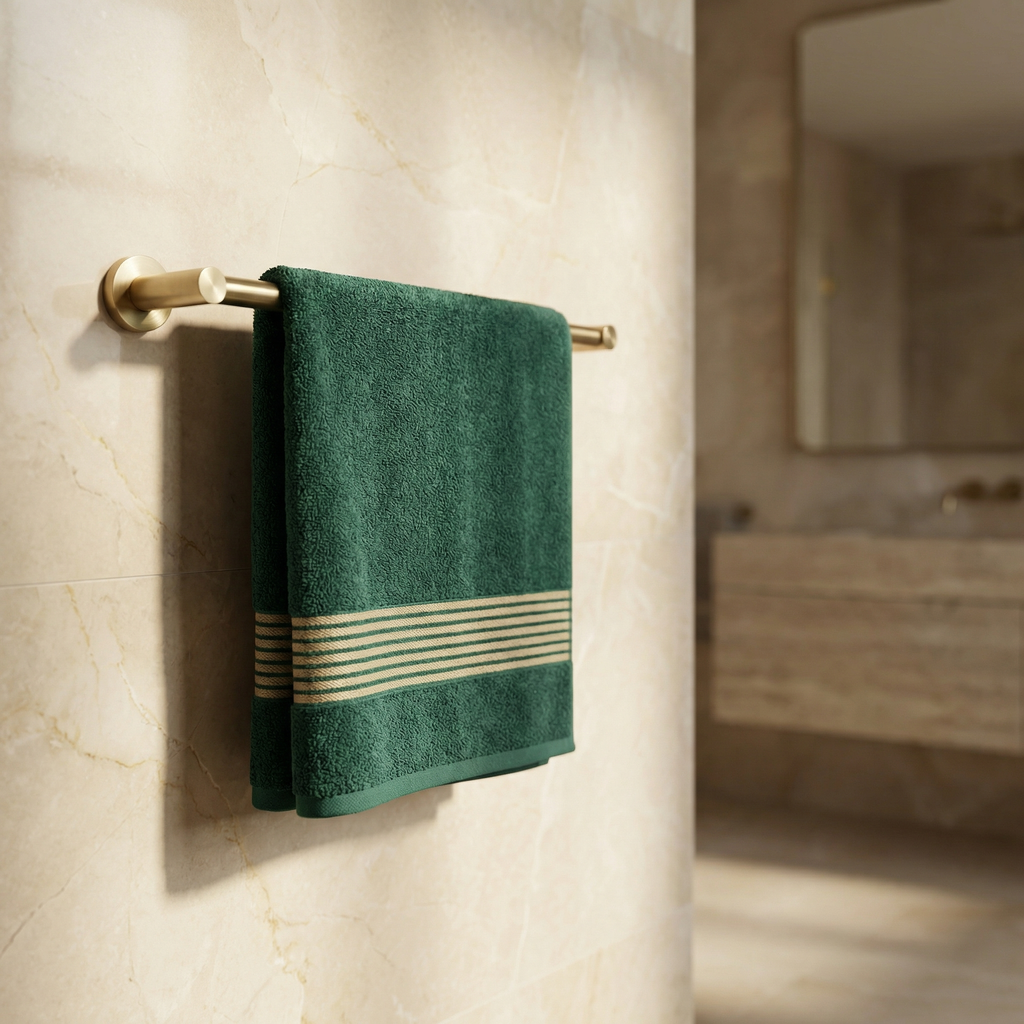 VIMORÈ Emerald Luxe Cotton Bath Towel – Forest Green