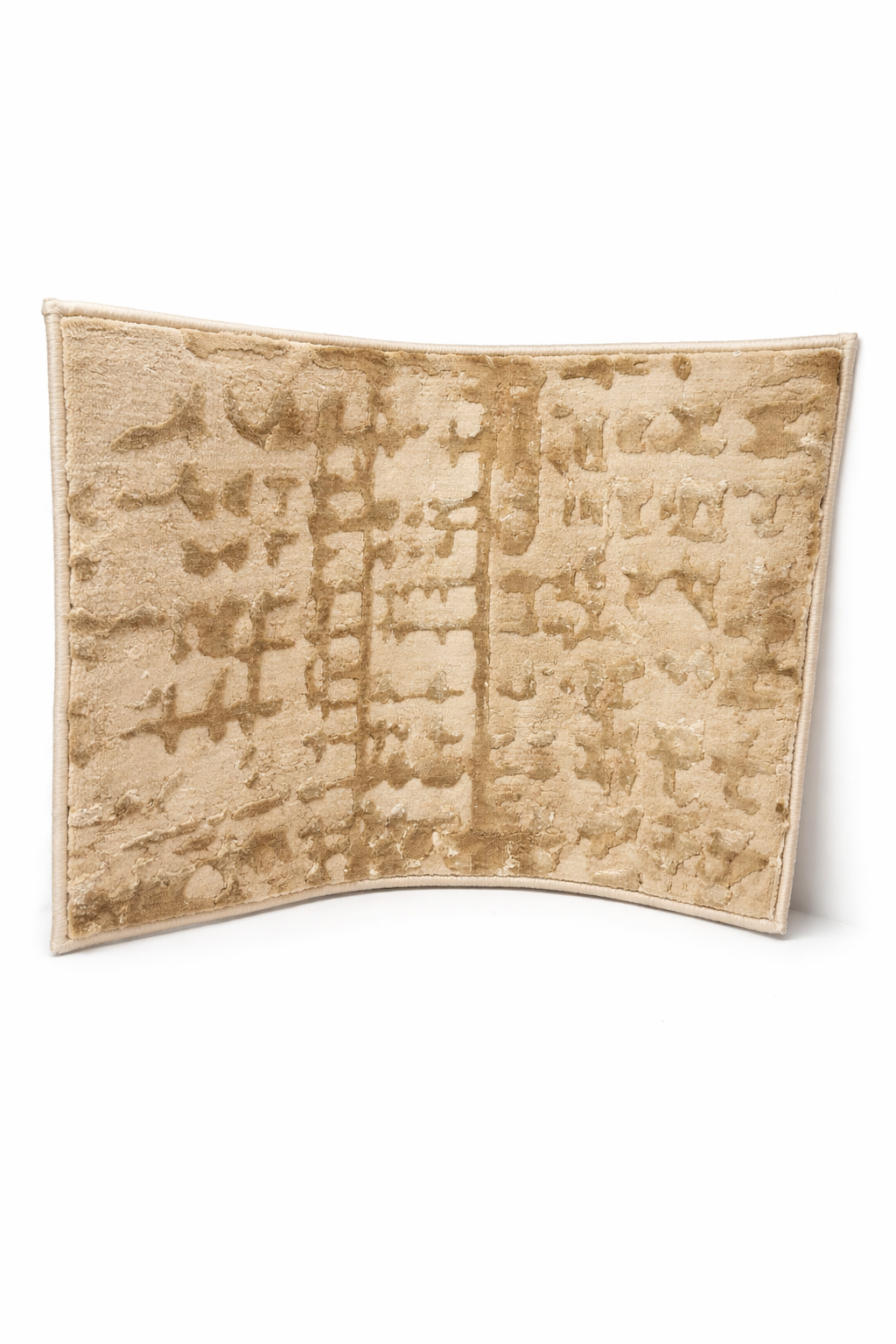 VIMORÈ Sandstone Luxe Textured Floor Mat – Beige Abstract Minimal Design