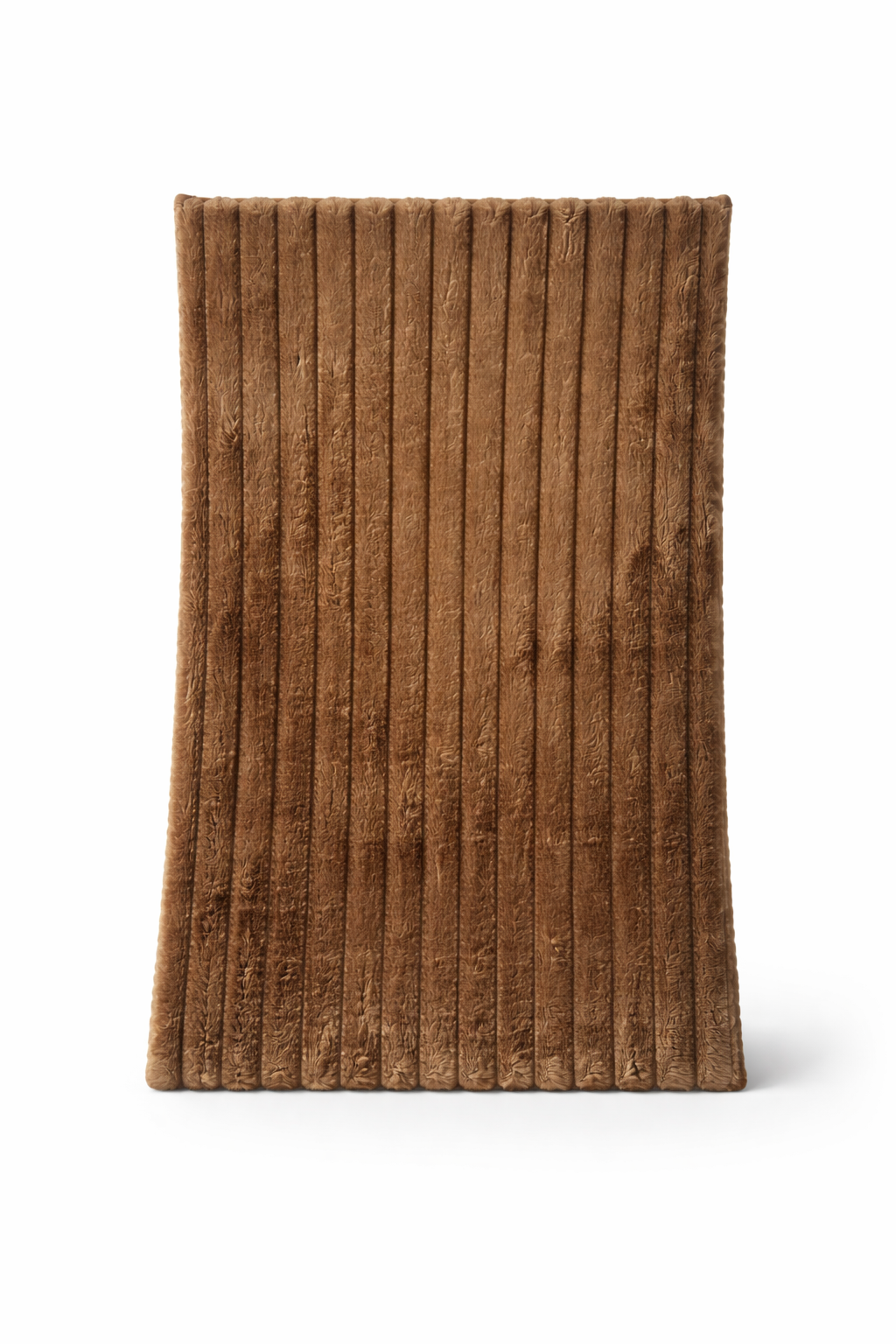 VIMORÈ Luxe Ribbed Faux Fur Bath Mat – Cocoa Brown