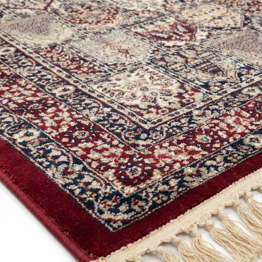 VIMORÈ Handmade Turkish Persian-Style Rug | Red Ivory Heritage Design