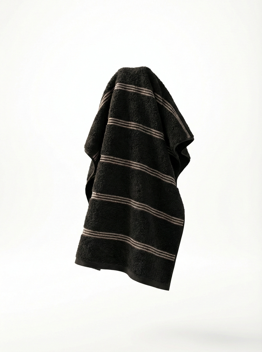 Midnight Stripe Cotton Hand Towels – Standard Size (Set of 4)
